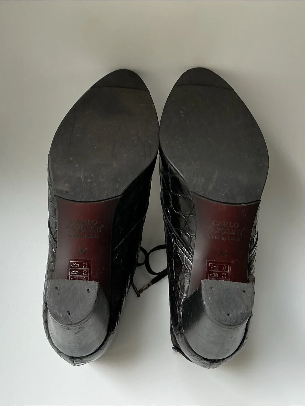 Carlo Pazolini Ankle Boots, leather, 3’ heel, black, US 6, Spain